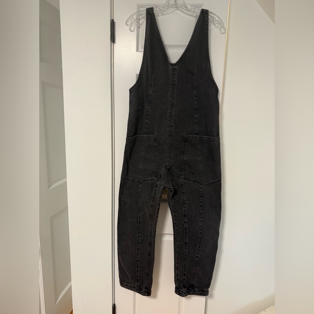Black Denim Overalls